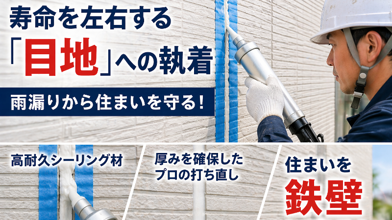 目地のシーリング施工