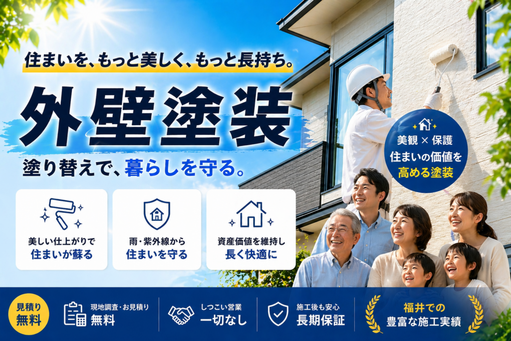 外壁の塗装・塗り替えはお任せ下さい。