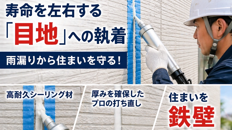 目地のシーリング施工