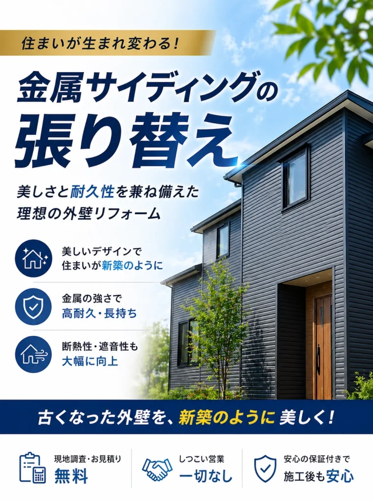 金属系サイディングの外壁リフォーム